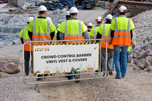 Crowd Control Barrier Vinyl Vests & Covers