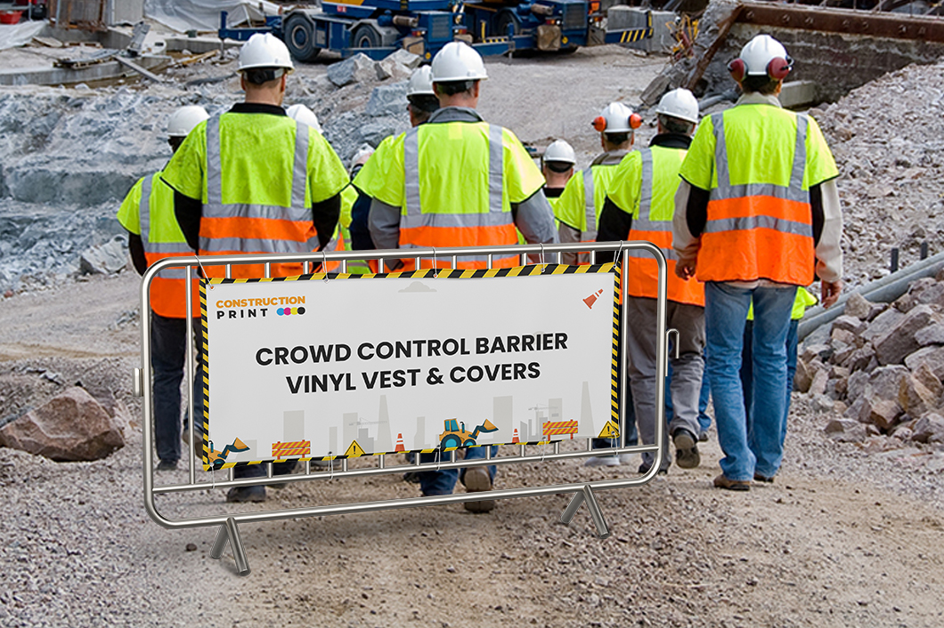 Crowd Control Barrier Vinyl Vests & Covers