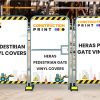 Heras Pedestrian Gate Vinyl Cover 1