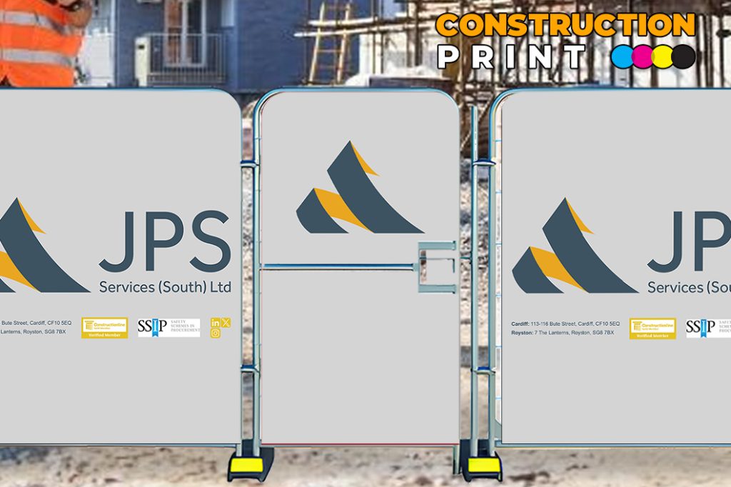 Heras Pedestrian Gate Vinyl Cover 5