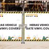 Heras Vehicle Gate Vinyl Covers 1