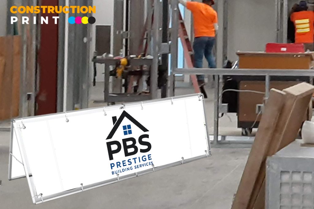 Outdoor Barrier Frame 3000mm x 1000mm (With Banner) 4