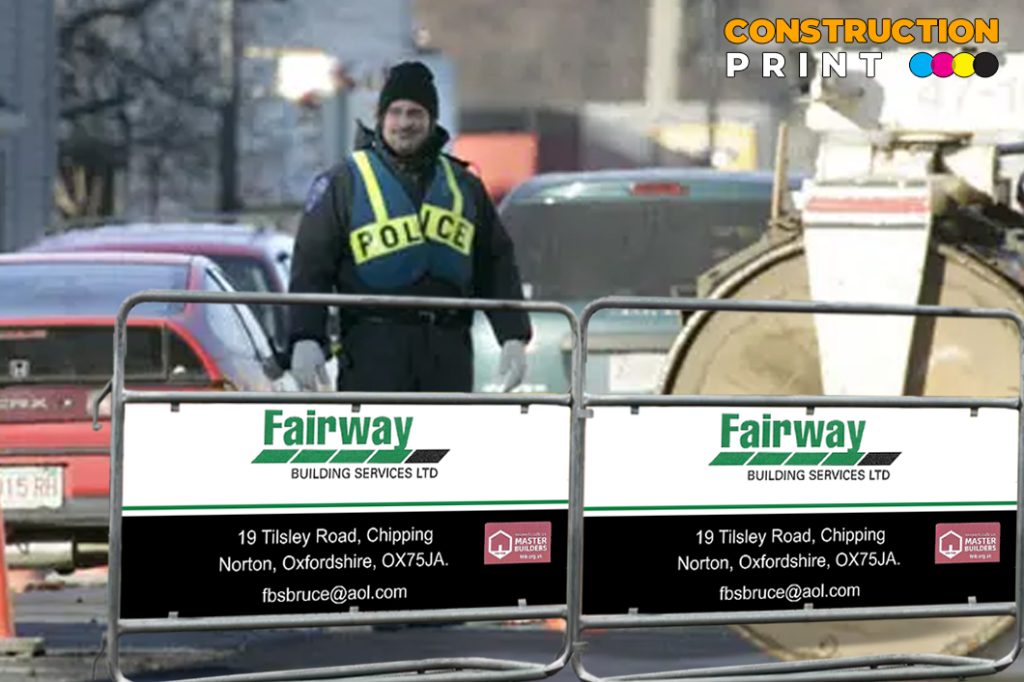 Police Crowd Barrier Cover & Banners 3