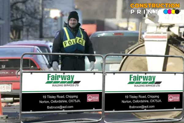 POLICE CROWD BARRIER COVERS & BANNERS – PVC MESH - Image 2