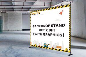Backdrop Stand 8ft x 8ft (With Graphics)