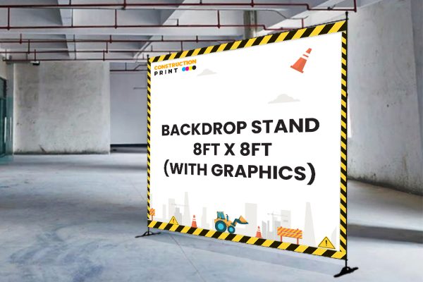 Backdrop Stand 8ft x 8ft (With Graphics)