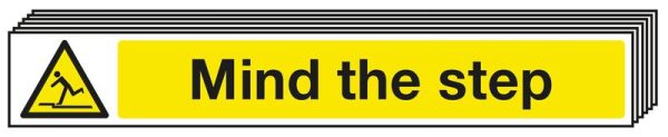 6-Pack Mind The Step Signs