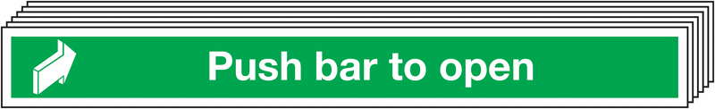 6-Pack Push Bar To Open Signs