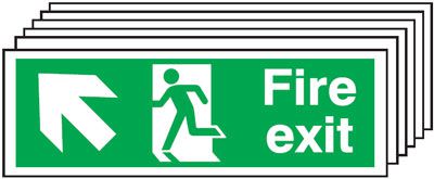 6-Pack Running Man/Left Diagonal Up Arrow Signs