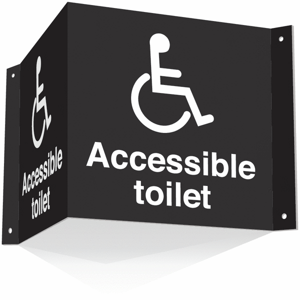 Accessible Toilet Projecting Signs