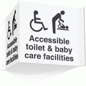 Accessible Toilet & Baby Changing Projecting Signs