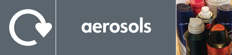 Aerosols – WRAP Metal Waste Recycling Pictorial Signs