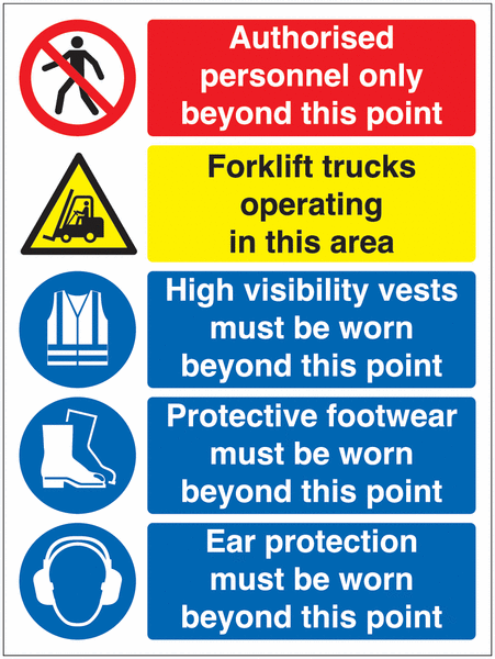 Warehouse Prohibition Signs