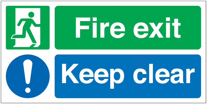 Banner Signs – Fire Exit Keep Clear