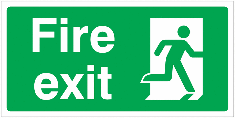 Banner Signs – Fire Exit Running Man Right