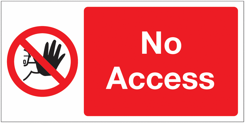 Construction Site Access Signs