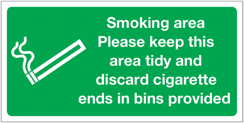 Banner Signs – Smoking Area Please Keep Tidy