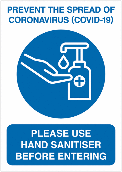 COVID-19 – Please Use Hand Sanitiser Sign