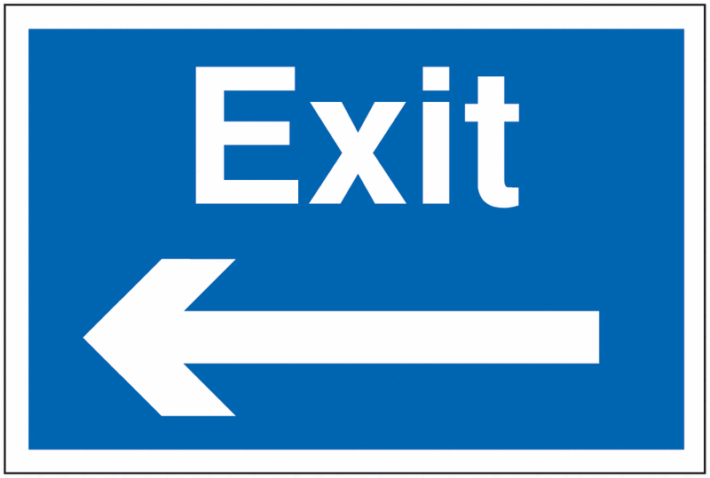 Car Park Navigation Signs – Exit Left Arrow