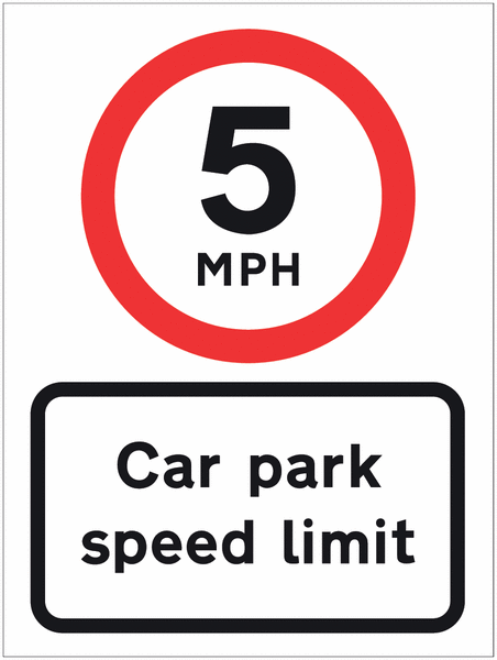 Car Park Speed Limit Signs – 5 MPH