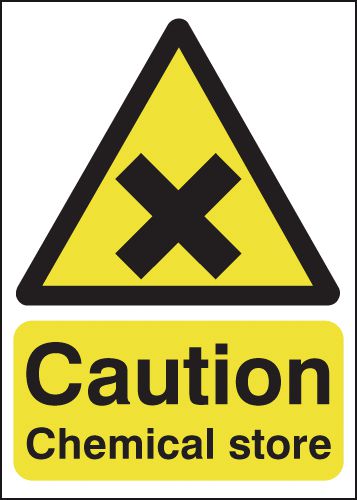 Caution Chemical Store Signs