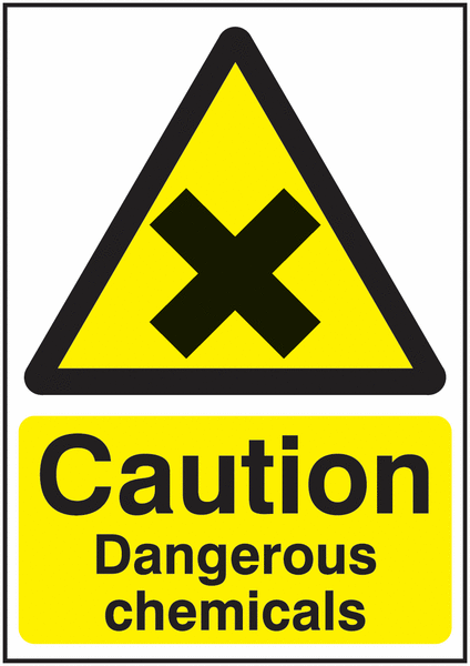 Caution Dangerous Chemicals Sign