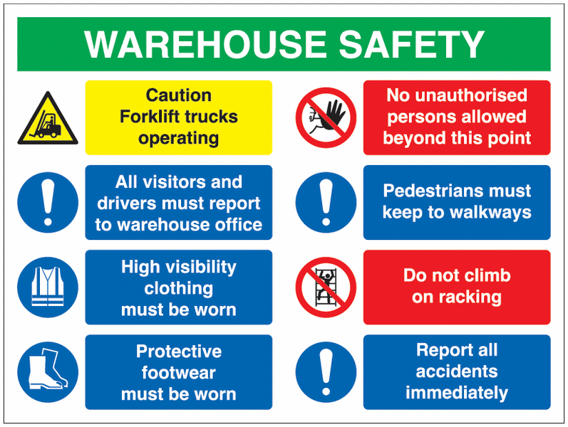 Caution Forklifts – Warehouse Safety Signs