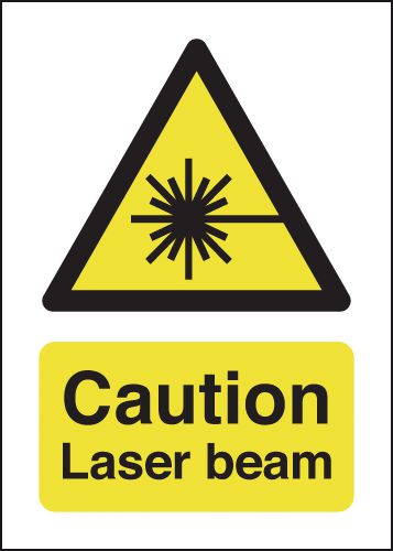 Caution Laser Beam Signs