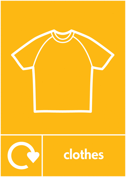 Clothes – WRAP Textile Waste Recycling Signs