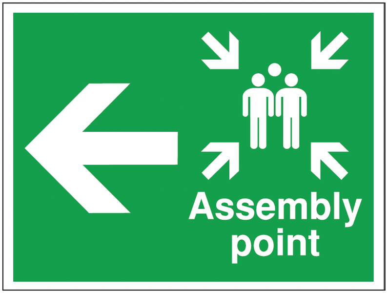 Construction Signs - Assembly Point Arrow Left