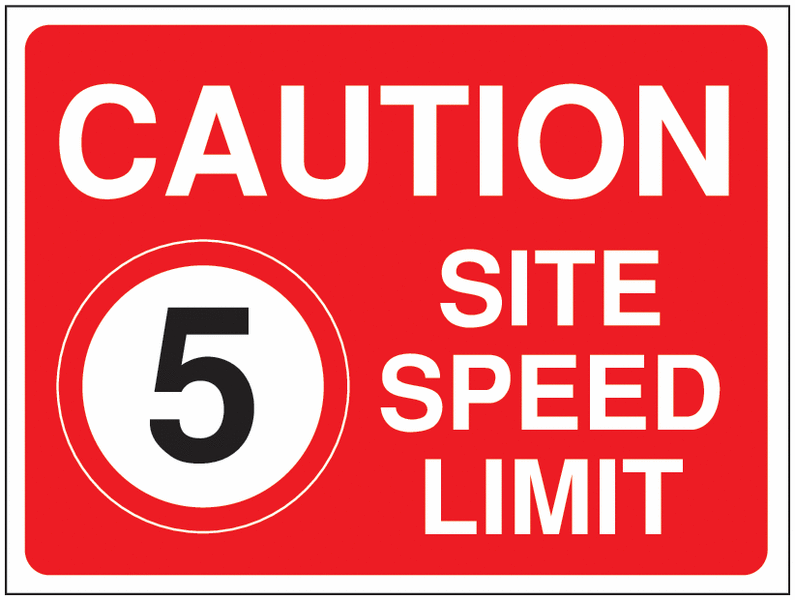 Construction Signs – Caution 5 MPH Site Speed Limit
