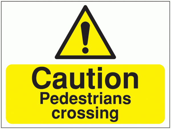 Construction Signs - Caution Pedestrians Crossing