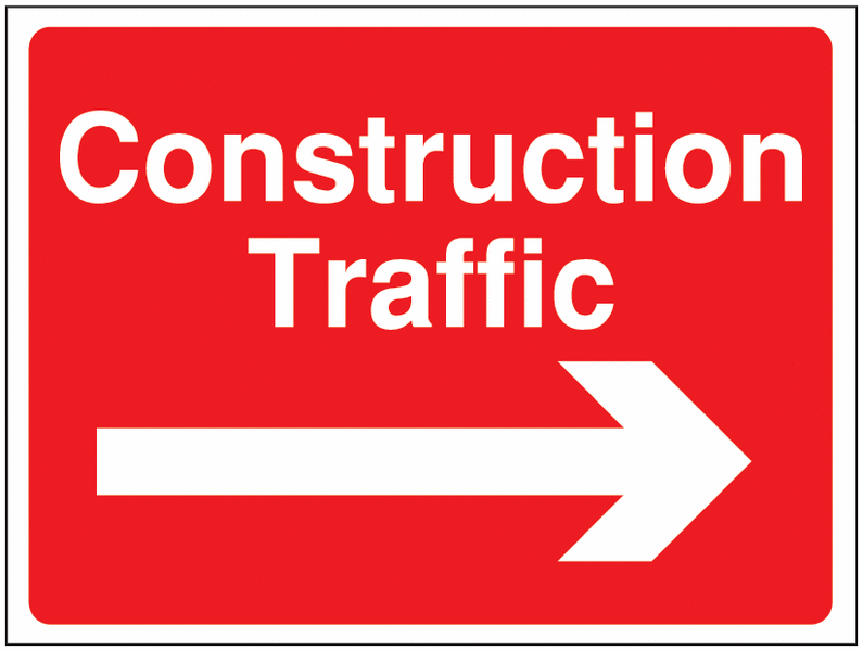 Construction Signs – Construction Traffic Arrow Right
