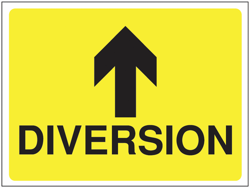 Construction Signs – Diversion Arrow Up