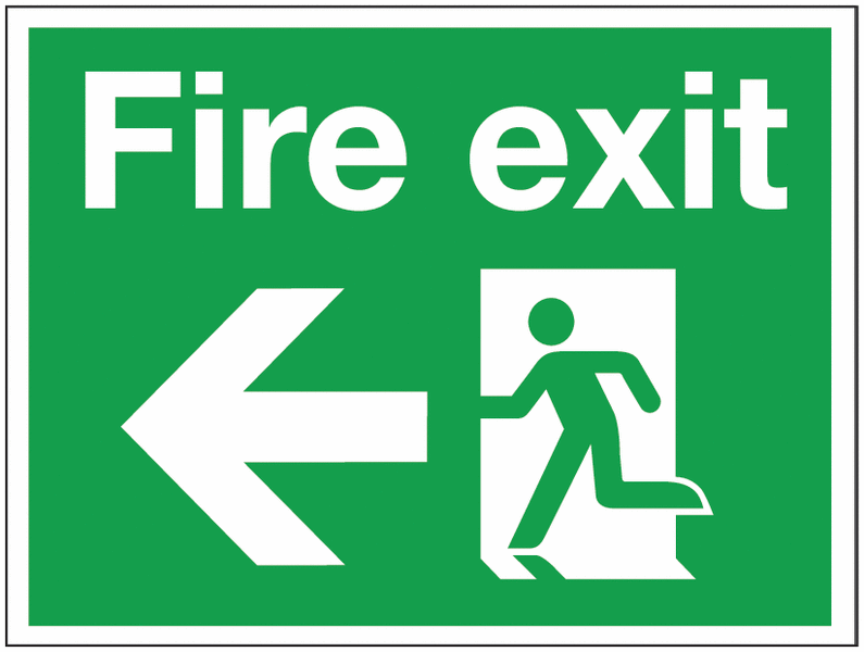 Construction Signs – Fire Exit Arrow Left