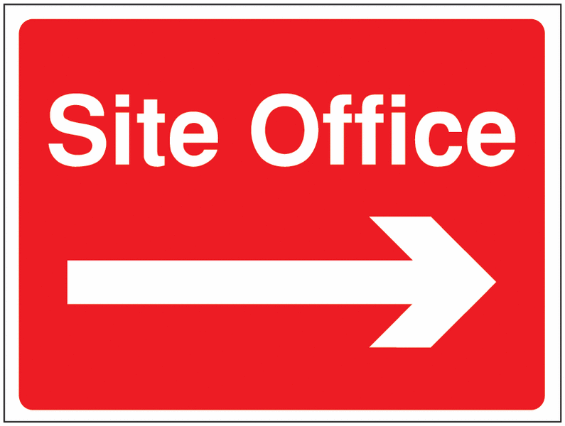 Construction Signs – Site Office Arrow Right