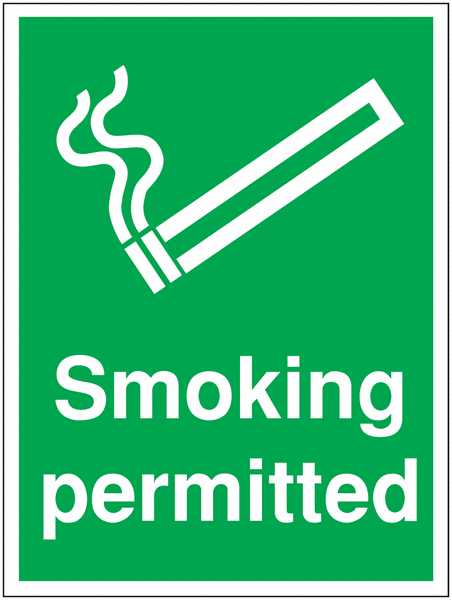 Construction Signs – Smoking Permitted