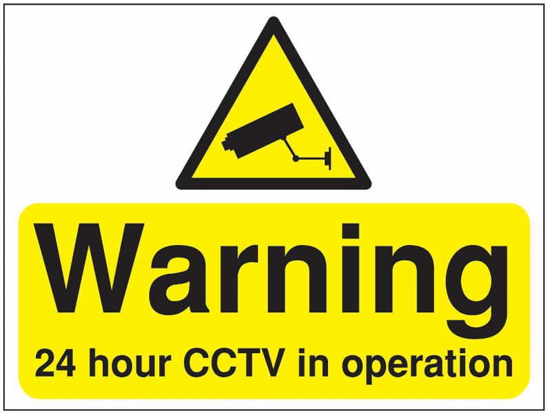 Construction Signs – Warning 24 Hour CCTV In Operation