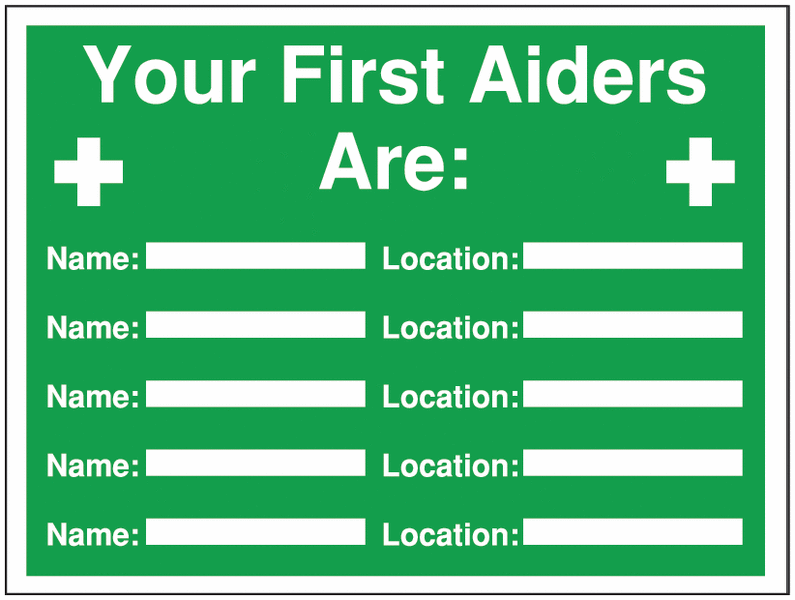 First Aider Signs