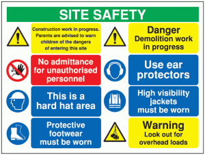 Construction Work/Look Out For Overhead… Site Signs