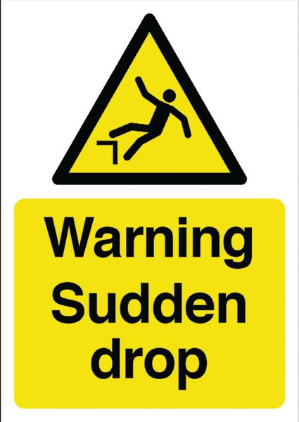 Constrution Signs – Warning Sudden Drop