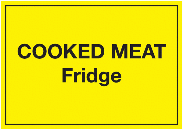 Cooked Meat Fridge Sign