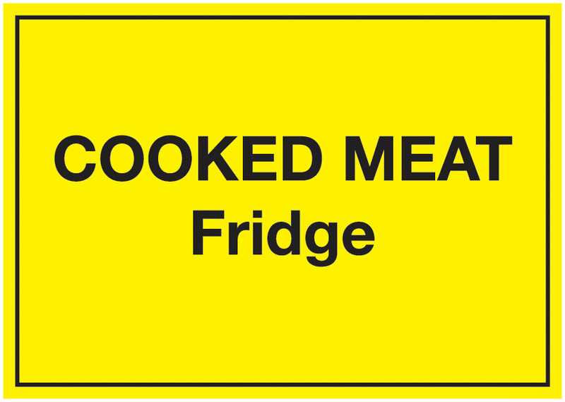 Cooked Meat Fridge Sign