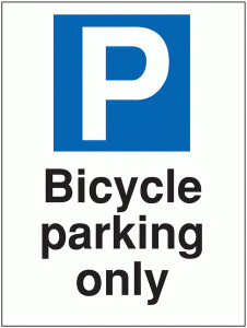 Cycle & Motorbike Parking Signs – Bicycle Parking Only