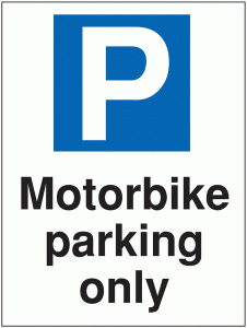 Cycle & Motorbike Parking Signs – Motorbike Parking Only
