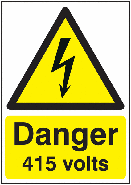 Danger 415 Volts Sign