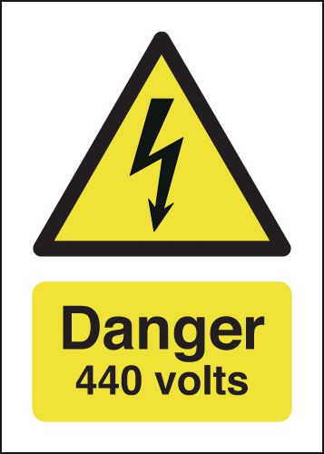 Danger 440 Volts Signs