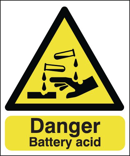 Danger Battery Acid Signs