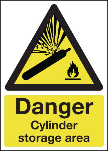 Danger Cylinder Storage Area Sign