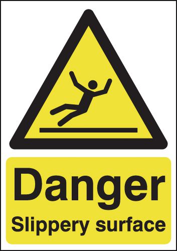 Danger Slippery Surface Signs